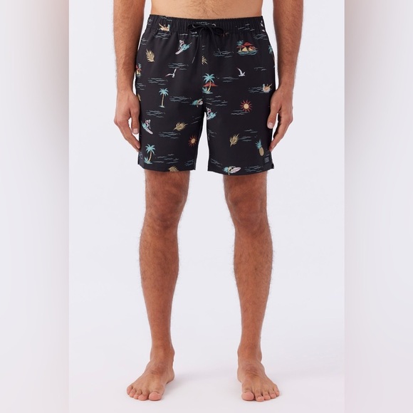 O’Neill HERMOSA ELASTIC WAIST 17" SWIM TRUNKS. NWT! - Picture 2 of 5